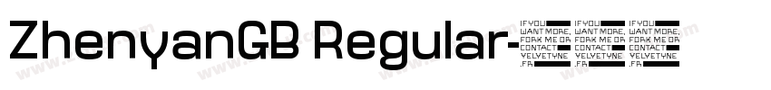 ZhenyanGB Regular字体转换